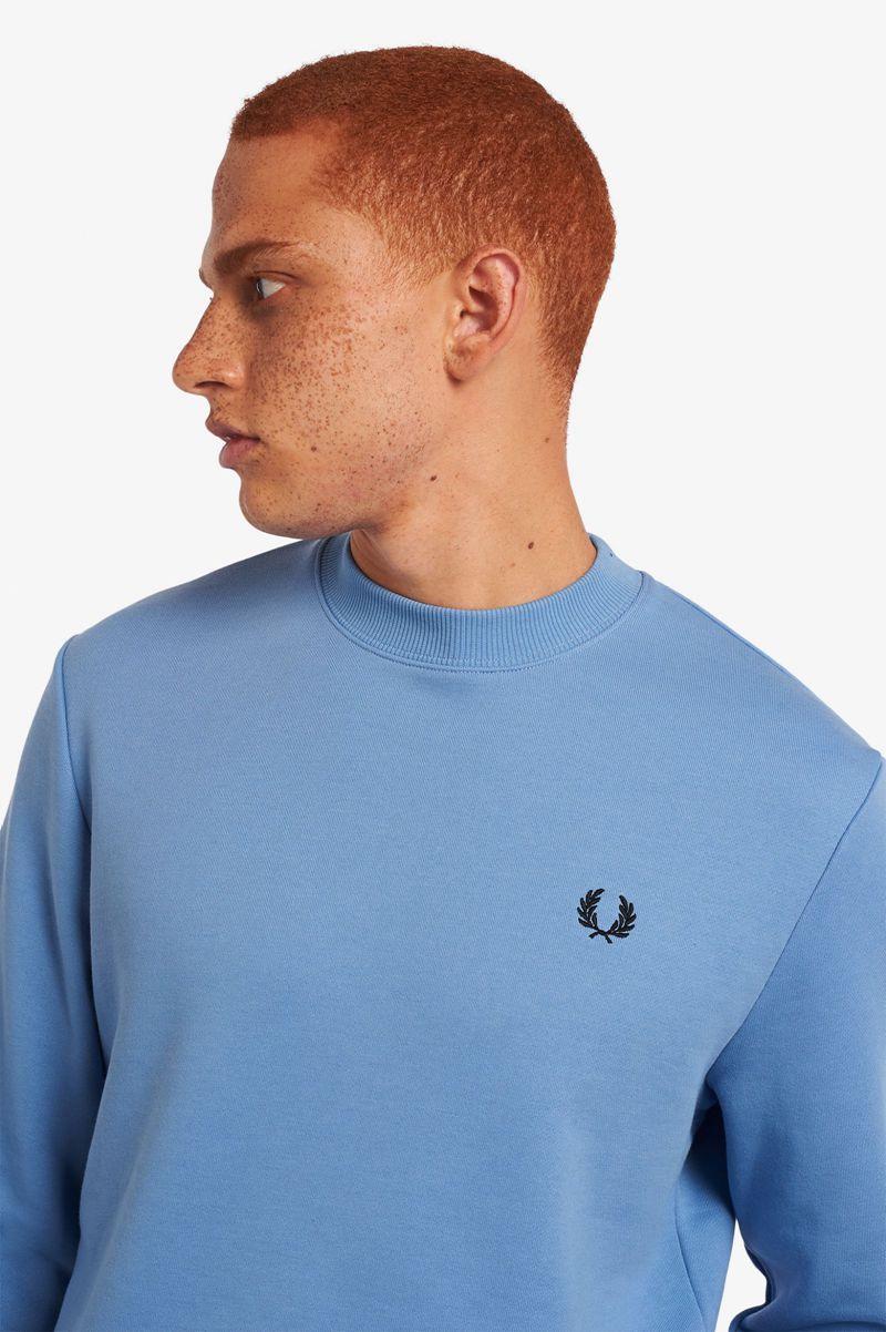 Blue Fred Perry Crew Neck Men's Sweatshirts | PH 1574WNBY